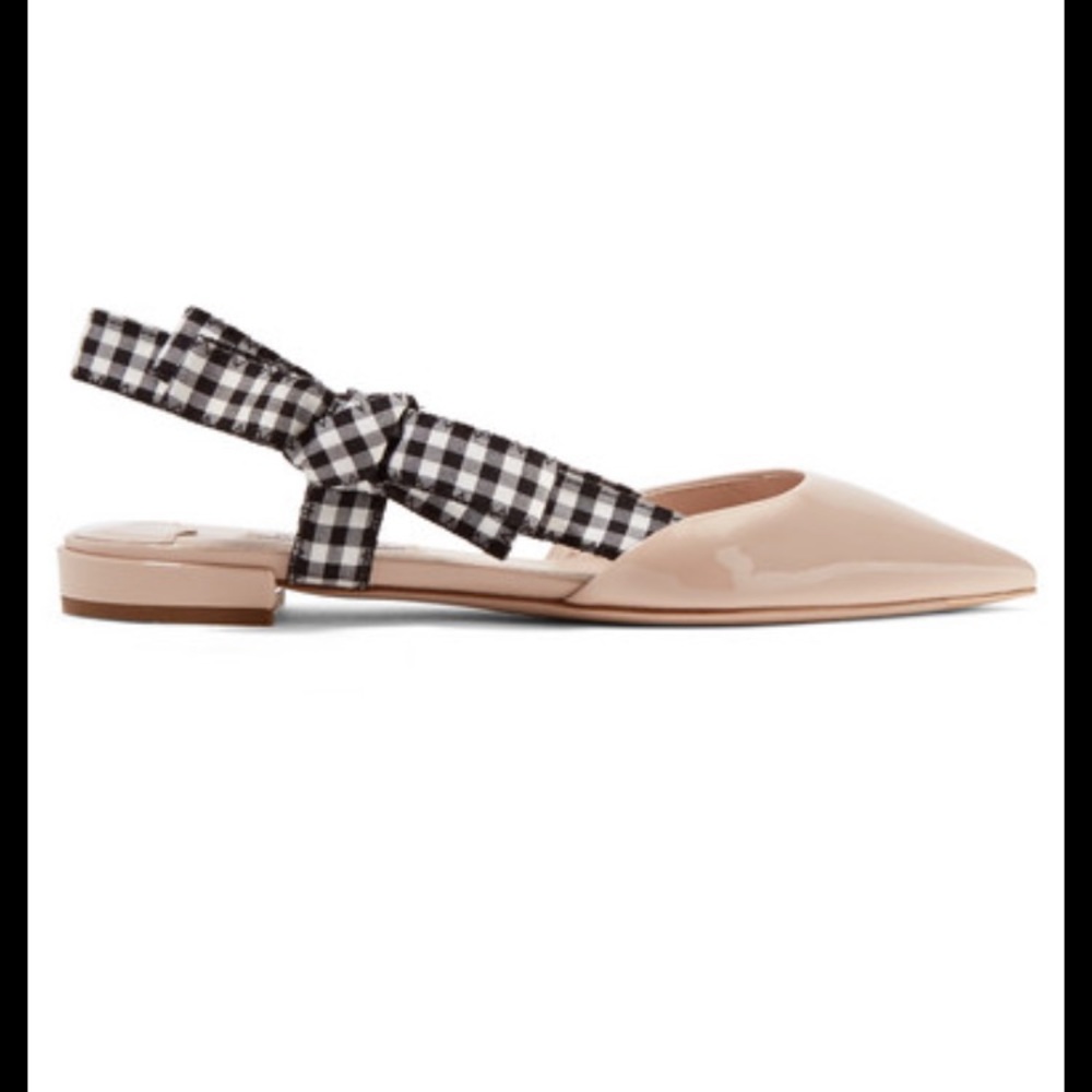 Beautiful Miu Miu Cipria slinback patent flats. 39